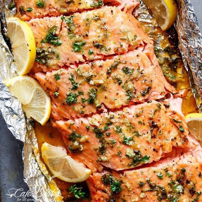 Honey Glazed Salmon with Browned Butter Lime Sauce - loversrecipes