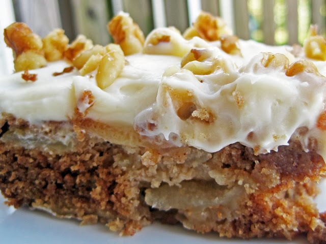 APPLE CAKE WITH CREAM CHEESE FROSTING