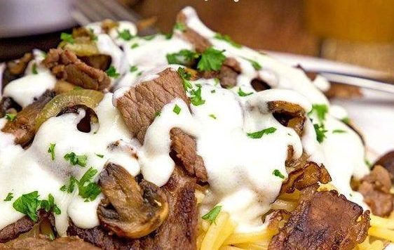 Philly Cheese Steak Spaghetti Recipe