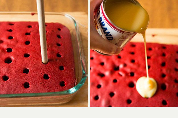 Strawberry poke cake…simple and delicious  Cake Is Basically