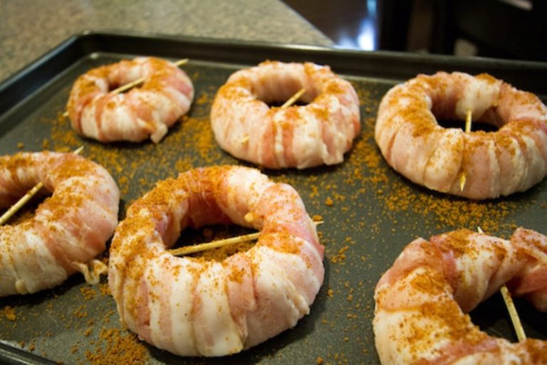 Smoked Bacon Wrapped Onion Rings Recipe