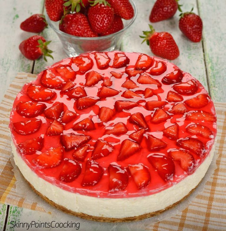 Diabetic No Bake Sugar Free Strawberry Cheesecake
