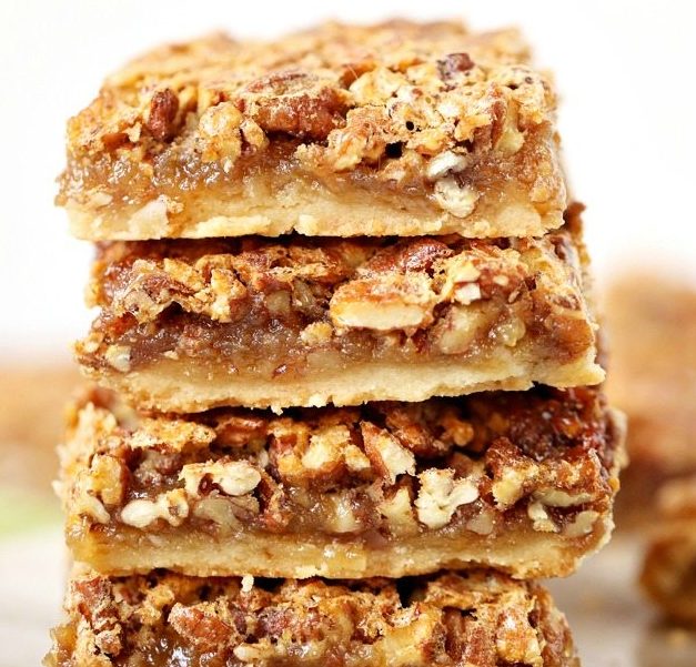 Easy Southern Pecan Pie Bars with Shortbread Crust