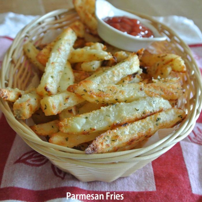 Delecious Baked Garlic Parmesan Fries(Yummy)