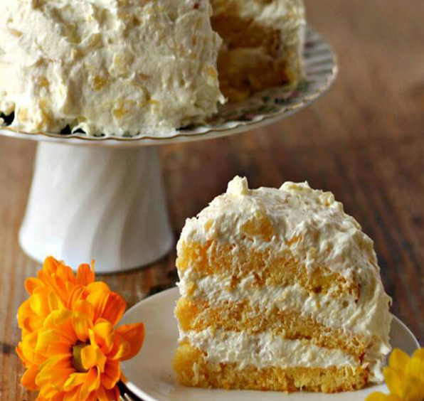 Pineapple-Orange Sunshine Cake - loversrecipes
