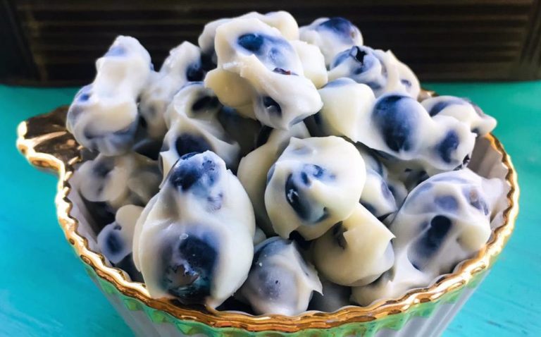 Bouchées de protéines de yaourt aux bleuets