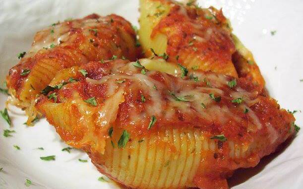 Meat and Cheese Stuffed Pasta Shells