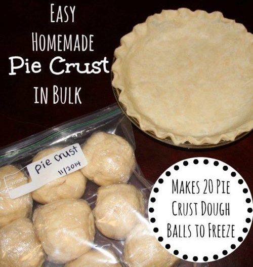 Easy Homemade Pie Crust in Bulk Recipe