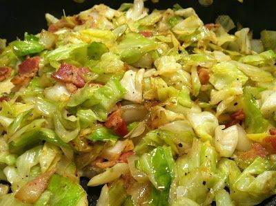 Fried Cabbage with Bacon and Onions
