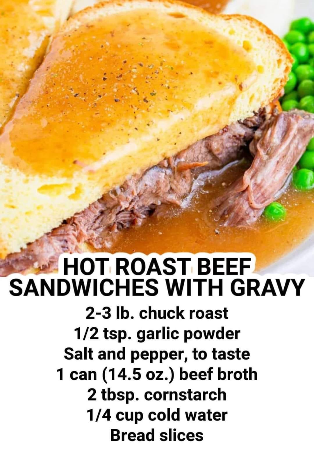 HOT ROAST BEEF SANDWICH WITH GRAVY