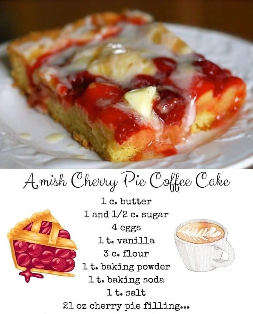Amish cherry cobblestone coffee cake
